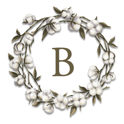 Cotton Wreath Monogram