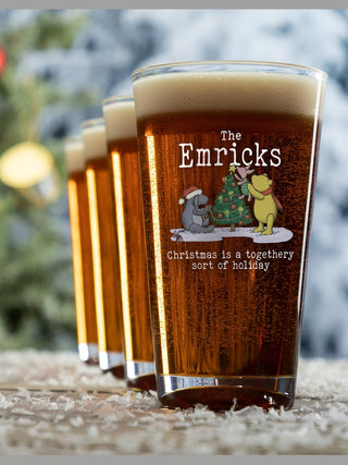 Togethery Holiday : Pint Glasses - Color Printed