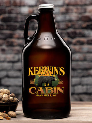 Bear Cabin : Beer Growlers - Color Printed