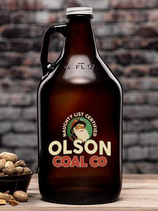 Christmas Coal Company : Beer Growlers - Color Printed