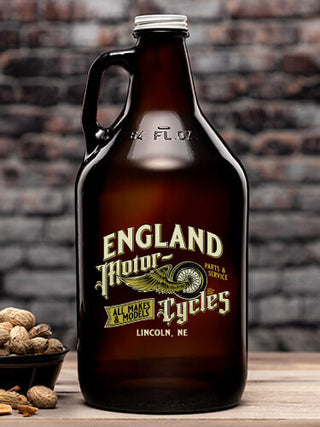 Classic Motorcycles : Beer Growlers - Color Printed