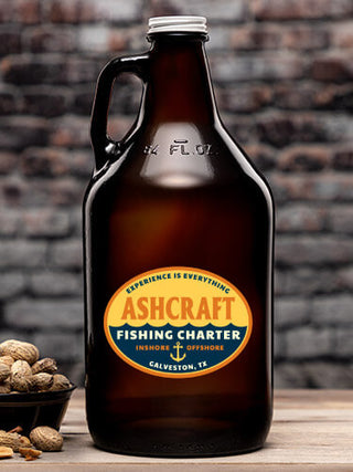 Fishing Charter : Beer Growlers - Color Printed