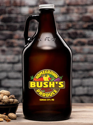 Homegrown Produce : Beer Growlers - Color Printed