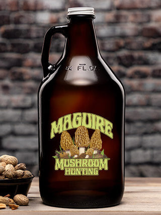 Mushroom Hunting : Beer Growlers - Color Printed