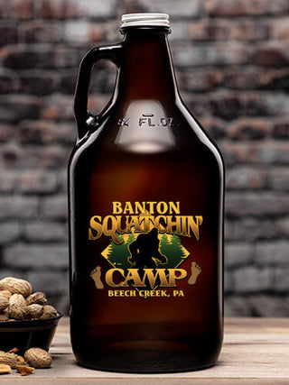 Squatchin' Camp : Beer Growlers - Color Printed