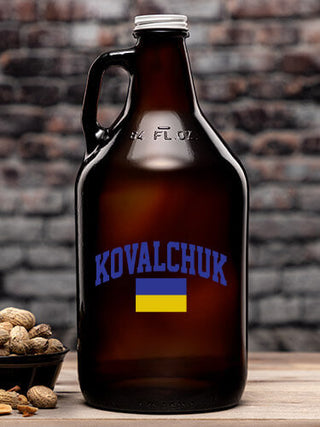 Ukrainian Varsity : Beer Growlers - Color Printed