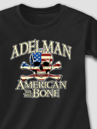 American to the Bone : Adult Ladies Fitted T-Shirt