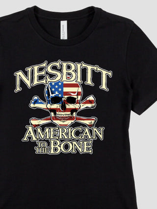 American to the Bone : Premium Ladies T-Shirts