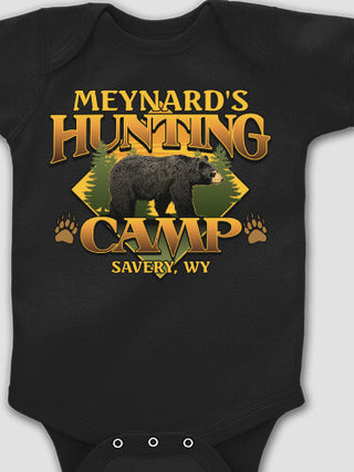 Bear Hunting Camp : Printed Baby Bodysuits