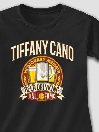 Beer Drinking Hall Of Fame : Adult Ladies Fitted T-Shirt