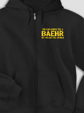 Can't Tell 'Em Much : Embroidered Zip Hoodies