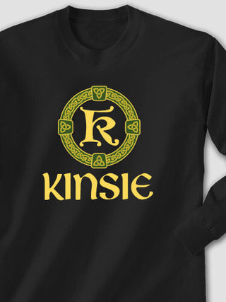 Celtic Wreath Monogram : Printed Long Sleeves