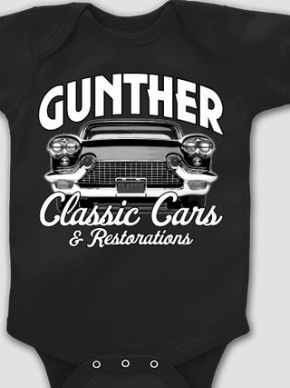 Classic Cars : Printed Baby Bodysuits