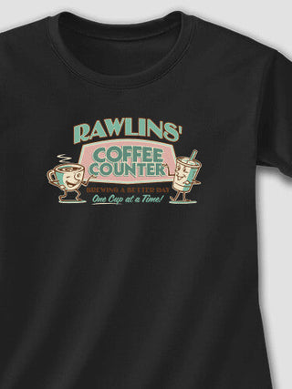 Coffee Counter : Adult Ladies Fitted T-Shirt