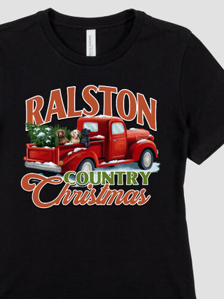 Country Christmas : Premium Ladies T-Shirts