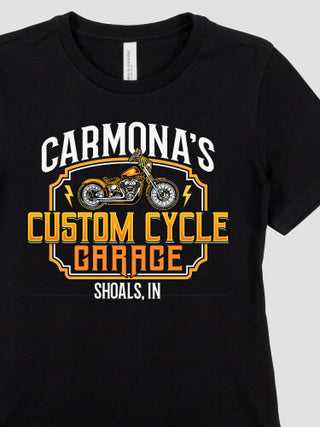 Custom Cycle Garage : Premium Ladies T-Shirts