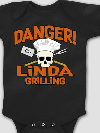 Danger Grilling : Printed Baby Bodysuits