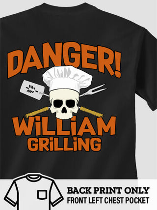 Danger Grilling : Printed Pocket T-Shirts
