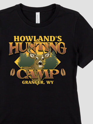 Deer Hunting Camp : Premium Ladies T-Shirts