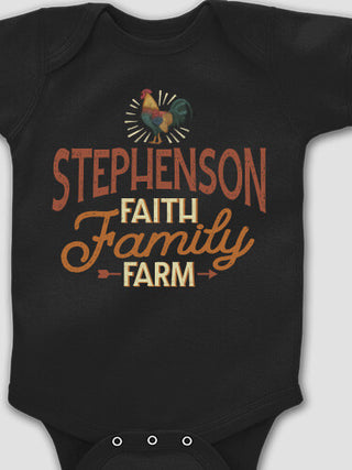 Faith Family Farm : Printed Baby Bodysuits