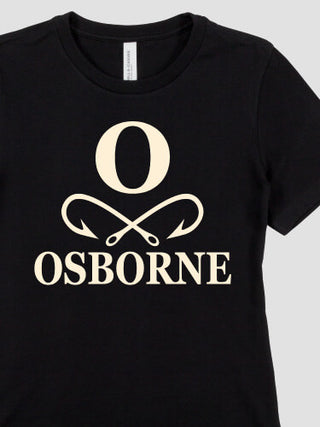 Fishing Monogram : Premium Ladies T-Shirts