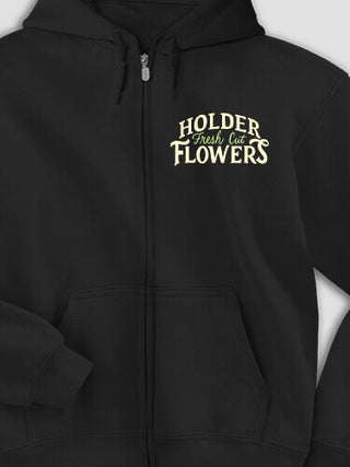Fresh Cut Flowers : Embroidered Zip Hoodies