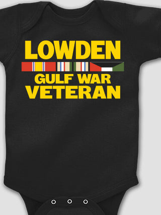 Gulf War Veteran : Printed Baby Bodysuits