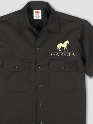 Horse : Embroidered Work Shirts