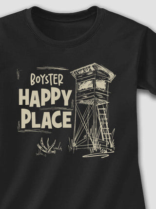 Hunting Happy Place : Adult Ladies Fitted T-Shirt