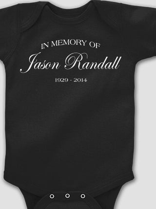 In Memory Of : Printed Baby Bodysuits