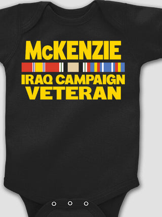 Iraq Campaign Veteran : Printed Baby Bodysuits
