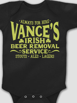 Irish Beer Removal Service : Printed Baby Bodysuits