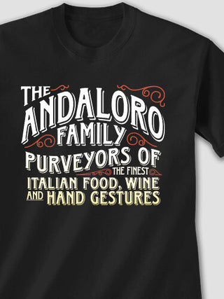 Italian Hand Gestures : Printed T-Shirts