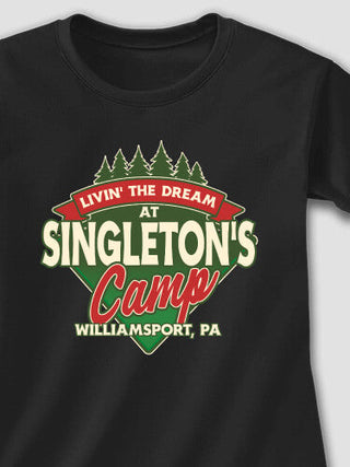 Livin' The Dream Camp : Adult Ladies Fitted T-Shirt