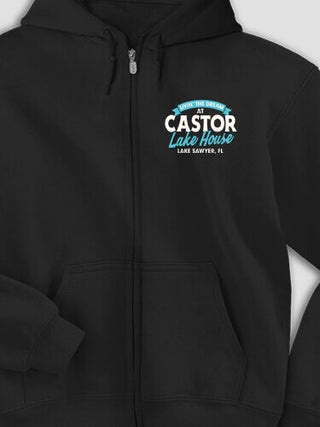 Livin' The Dream Lake House : Embroidered Zip Hoodies