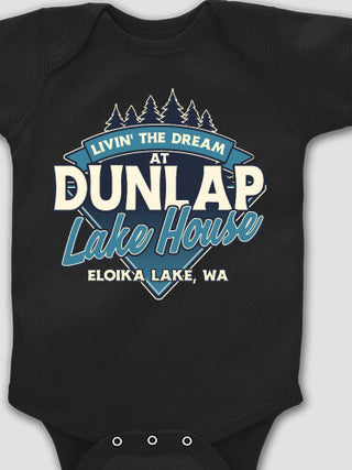 Livin' The Dream Lake House : Printed Baby Bodysuits