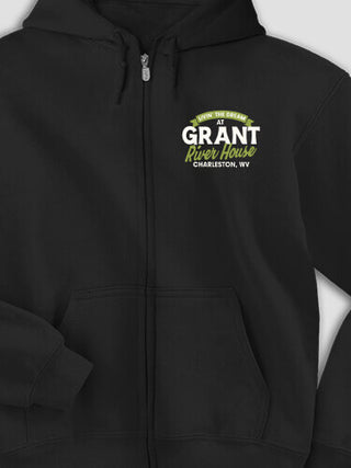 Livin' The Dream River House : Embroidered Zip Hoodies