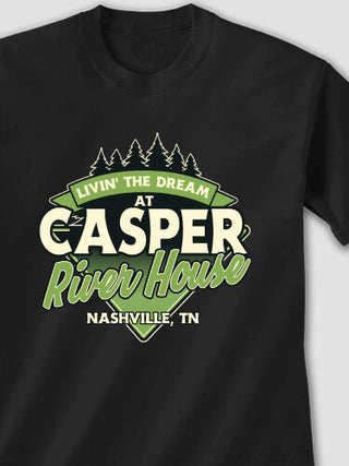 Livin' The Dream River House : Printed T-Shirts