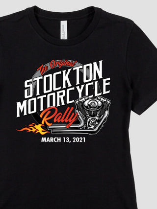 Motorcycle Rally : Premium Ladies T-Shirts
