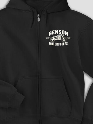 Motorcycles : Embroidered Zip Hoodies