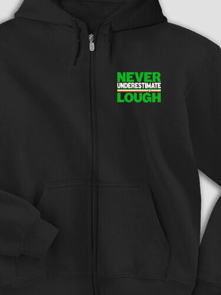 Never Underestimate Irish : Embroidered Zip Hoodies