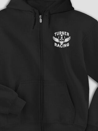 Racing Skull : Embroidered Zip Hoodies