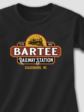 Railway Station : Adult Ladies Fitted T-Shirt