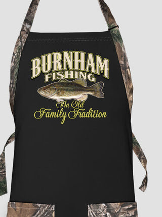 Fishing Family Tradition : Printed 2-Tone Aprons