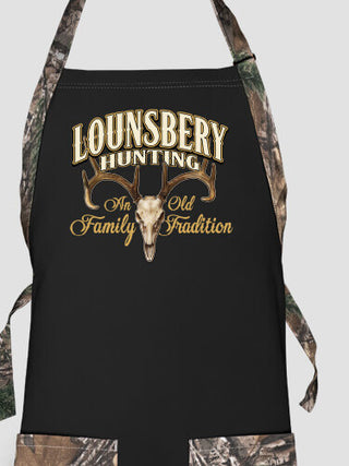 Hunting Family Tradition : Printed 2-Tone Aprons