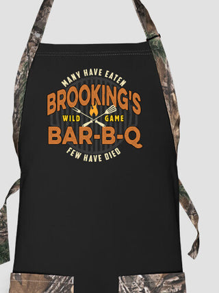 Wild Game Few Have Died BBQ : Printed 2-Tone Aprons