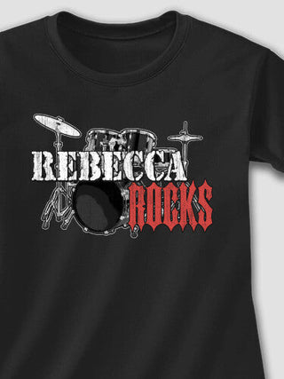 Rocks Drums : Adult Ladies Fitted T-Shirt