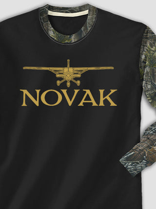 Airplane : Printed 2-Tone Camo Long Sleeves