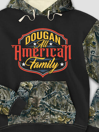 All-American Family : Printed 2-Tone Camo Hoodies