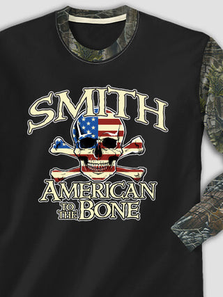 American to the Bone : Printed 2-Tone Camo Long Sleeves